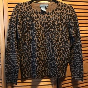 Jessica Holbrook Animal Print Sweater